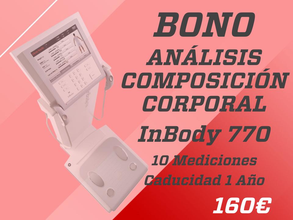 ANÁLISIS COMPOSICIÓN CORPORAL InBody 770 (10 Mediciones - Caducidad 1 Año)